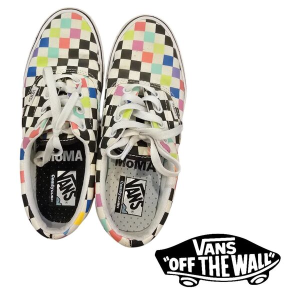 5.5 Men's / 7 Women's Vans X MoMA Comfycush Era Limited Edition Sneakers Checker - Picture 5 of 5